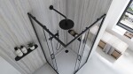 REA - Sprchovací kút City 90x90 Black Bez sprchovej vaničky REA-K6446