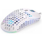 Endorfy LIX Plus biela / optická / drôtová / herná / 19000 dpi / PAW3370 / 6 tlačidiel / RGB / Kailh GM8.0 / USB / 1.8m (EY6A003)