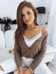 Dámsky sveter RIGLA MY1637 hnedý - FashionStreet S/M