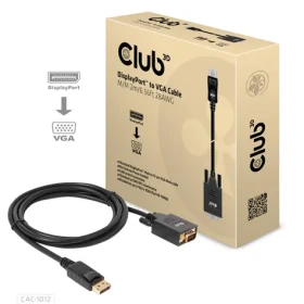 Club3D Kábel DisplayPort na VGA (M/M) / Kábel / 2m / max. rozlíšenie 1920×1080 (CAC-1012)