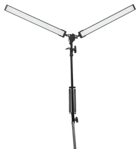 Platinet PDLD20 Flexy čierna / LED lampička / 20W / 500 lm / 2800-6000K / stmievateľná / klip / 2 ramená (PLADLL20N)