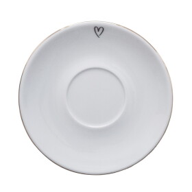 Bella Rose Porcelánová podšálka 15 cm – srdiečko na kraji