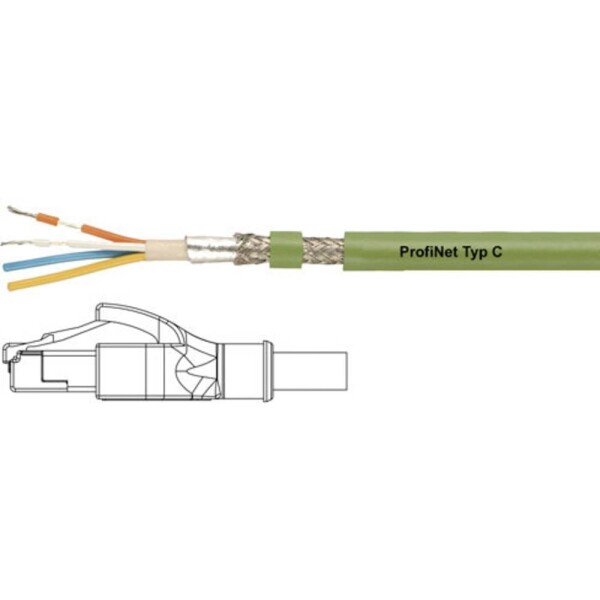 HELU 806411 RJ45 sieťové káble, prepojovacie káble CAT 5e SF/UTP 2.00 m zelená krytie PUR, tienenie pletivom, fóliové tienenie, flexibilný vnútorný vodič 1 ks; 806411
