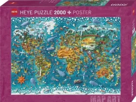 HEYE Puzzle Map Art: Miniatúrny svet