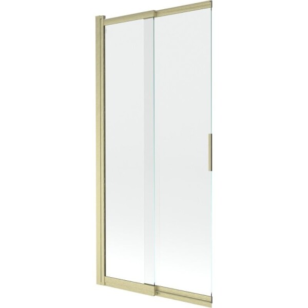 MEXEN - Fox vaňová zástena 2-krídlová posuvná 85 x 150, transparent, zlatá kartáčovaná 891-085-002-55-00