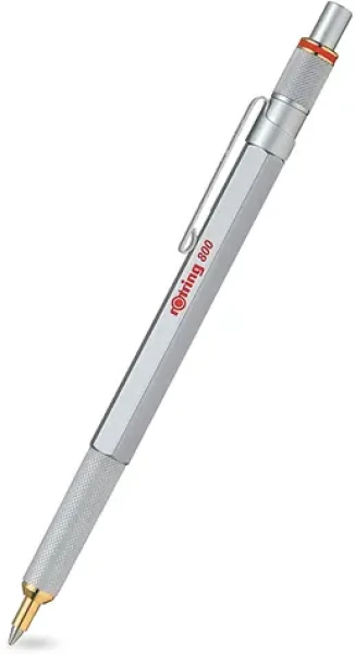 Rotring 800 strieborná / guličkové pero / farba náplne: čierna (2032580)