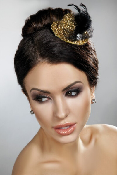 LivCo Corsetti Fashion Mini Top Hat Model 12 Gold OS