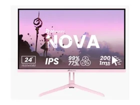 23,8" Arozzi Nova 24T1K200 ružová / Monitor / IPS / Full HD / 200Hz / 1ms / HDMI/DP (AZ-NO-24T1K200-PNK)