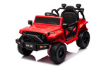 Mamido Mamido Elektrické autíčko OFFROAD červené 12V Vysoký podvozok, široké sedadlo, Odpružené nápravy, 2,4 GHz Diaľkové ovládanie LED svetlá