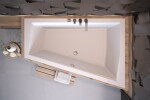 BESCO - Asymetrická vaňa INTIMA DUO SLIM - Nožičky k vani - S nožičkami, Rozmer vane - 180 × 125 cm, Spôsob prevedenia - Pravé VANINTID18SLIMP + OLVPINOZSTELID