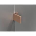 MEXEN/S - Lunar T sprchovací kút dvere krídlové pravá 80 x 110, transparent, meď kartáčovaná 834T-080-110-65-00-P
