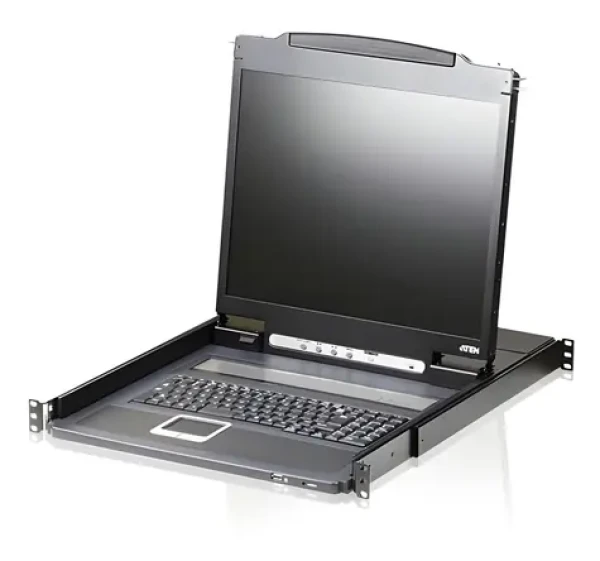 Aten Slideaway console 19" LED / KVM konzola / rack 19" / klávesnica a touchpad / PS/2+USB (CL3000N-ATA-2XK06UG)