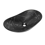 Umývadlo na dosku SAT Infinitio 61,5x36 cm čierny matný mramor, bez prepadu SATINF61536MRBKM SATINF61536MRBKM