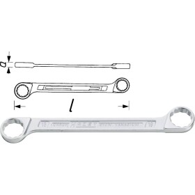 Hazet HAZET 610N-27X32 obojstranný očkový kľúč 27 - 32 mm DIN 837-B, DIN ISO 10103; 610N-27X32