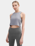 Dámsky bežecký rýchloschnúci crop-top 4FSS23TFTSF148-27S sivé 4F