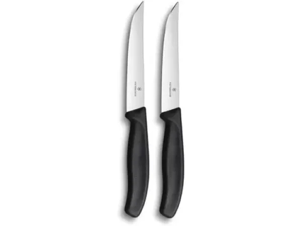 VICTORINOX Swiss Classic Gourmet Sada steakových nožov 2 ks s rovným ostrím čierna (6.7903.12B)