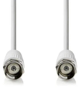Nedis satelitný anténny kábel F(M) - F(M) biela (CSGL41000WT30) / Kábel / 75 Ohm / 50 dB / dvojité tienenie / 3 m (CSGL41000WT30)