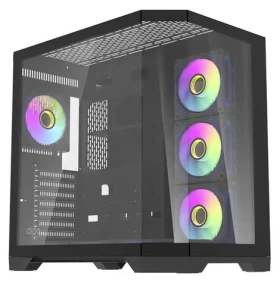 DarkFlash FT418 PRO čierna / ATX / 7x ARGB ventilátor / 3x tvrdené sklo / 1x USB 3.0 1x USB 2.0 / bez zdroja (FT418 PRO Black)