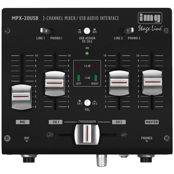 IMG Stageline MPX-20USB DJ mixážny pult; MPX-20USB