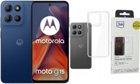 Motorola Moto G15 8/128GB Granatowy (PB6E0062PL) + Etui Clear Case