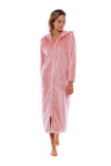 Pánsky župan Siena s kapucňou na zips 3656 pink pearl - Vestis XL