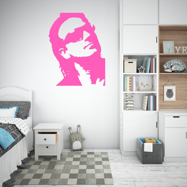 Veselá Stena Samolepka Bono Vox (U2) Farba: ružová, Veľkosť: 80 x 62 cm