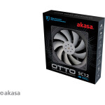 Akasa OTTO SC12 PWM 120mm čierna / ventilátor / 30.2dB @ 2000 RPM (AK-FN109)