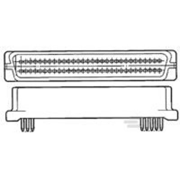 TE Connectivity TE AMP AMPLIMITE .050 Series Vertical PWB 6-5174216-4 1 ks Tray; 6-5174216-4