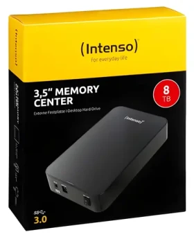INTENSO Memory Center 8TB čierna / Externý disk / 3,5" / USB 3.0 / R: 85 MB/s / W: 75 MB/s (6031516)