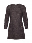 M870 Tweed mini šaty - čierne EU XL