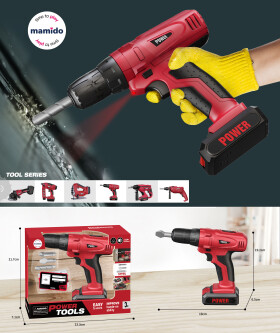 Mamido Mamido Detská aku vŕtačka s vrtákmi červená MT1374