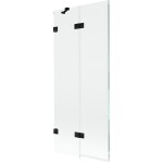 MEXEN/S - Lunar vaňová zástena 2-krídlová ľavá 80 x 150, transparent, čierna 897-080-100-70-00-L