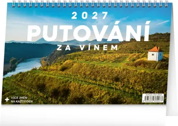 NOTIQUE Putovanie za vínom 2027 / Stolný kalendár / 23,1 × 14,5 cm