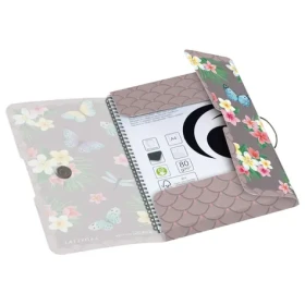 Herlitz Elastická zložka A4 s motýľmi / šedá (50044009)