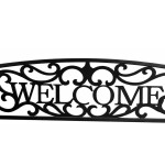 Mamido Záhradná kovová lavica pre 3 osoby WELCOME čierna