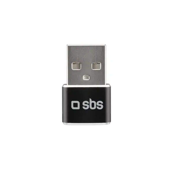 SBS Adaptér USB samec - USB-C samica čierna (TEADAPTUSBTC)