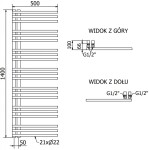 MEXEN/S - Neptún radiátor + vykurovacia tyč 1400 x 500 mm, 600 W, biela W101-1400-500-2600-20