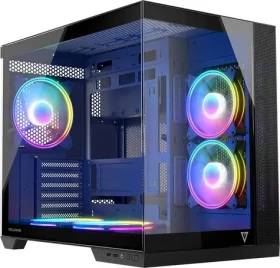 Modecom Volcano Panorama Apex ARGB čierna / Skriňa / ATX / 1x USB-C / 2x USB 3.0 / 3x ARGB / bez zdroja (AT-PANORAMA-5F-ARGB-10-000000-0002)
