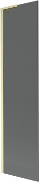 MEXEN/S - Next L vaňová zástena FIX 50 x 150, grafit, zlatá kartáčovaná 895-050-000-03-40-55