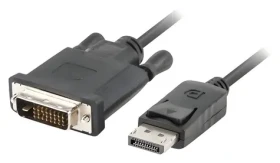 Lanberg DisplayPort-DVI kábel čierna / Kábel / DisplayPort(M) - DVI-D(M) 24+1 / 1,8 m / Full HD (CA-DPDV-10CU-0018-BK)