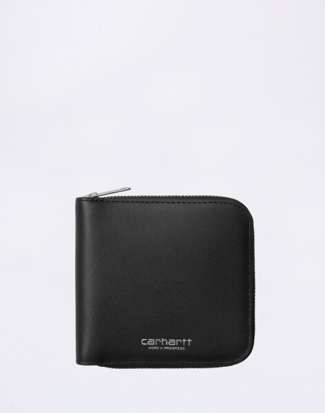 Carhartt WIP Leather Wallet Black / Silver