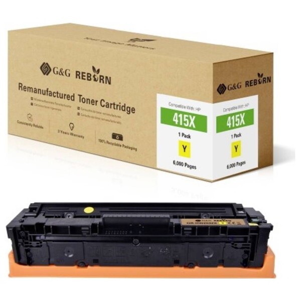 G&G Reborn remanufactured toner náhradný HP 415X žltá 6000 Seiten kompatibilná toner; 21275