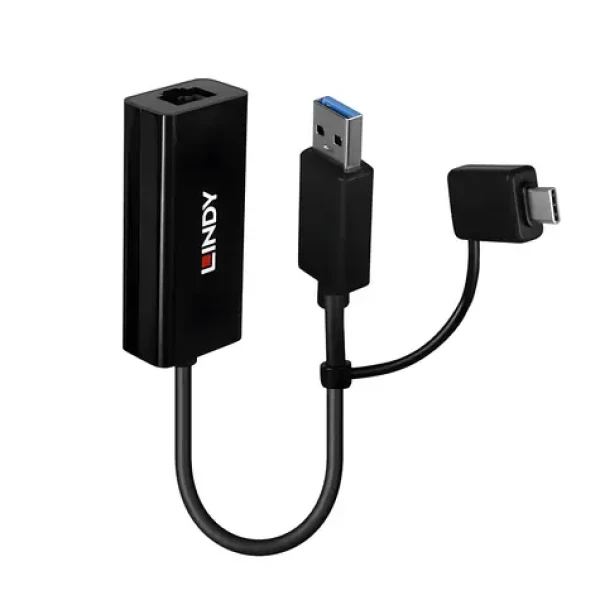 Lindy 43412 / Sieťový adaptér / USB 3.2 Gen 1 / Gigabit Ethernet / RJ-45 / ASIX AX88179 (43412)