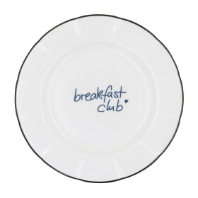 Eulenschnitt Porcelánový tanier Breakfast Club Ø 20,4 cm – blue