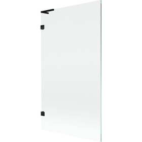 MEXEN/S - Lunar L vaňová zástena FIX 100 x 150, transparent, čierna 897L-100-000-70-00