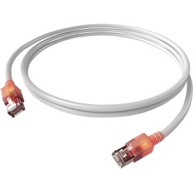 Easylan CS1OWADAD0010 RJ45 sieťové káble, prepojovacie káble CAT 6A S/FTP 1.00 m biela dvojžilový tienený, bez halogénov, samozhášavý 1 ks; CS1OWADAD0010