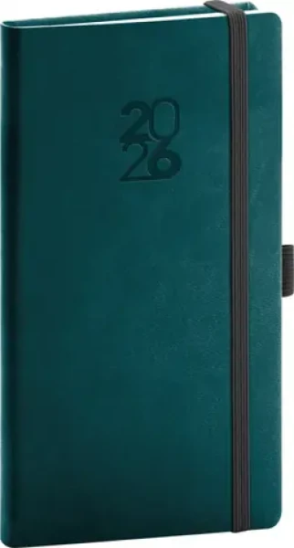 NOTIQUE Vreckový diár Aprint Top 2026 petrolejový / 9 x 15.5 cm (PGD-KAPAT-6730)