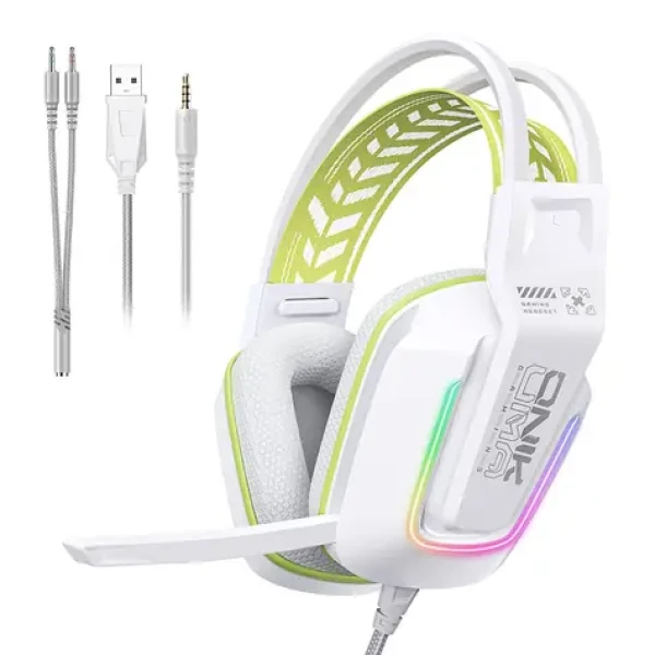 ONIKUMA X13 biela / Herné slúchadlá / USB / jack 3.5 mm / RGB / mikrofón (X13 White)