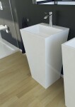 BESCO - Voľne stojace umývadlo VERA (LUZZI) - Farba - Čierna , Vyhotovenie odpadu - Zadný odpad KELUZB