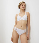 MODERN LACE+COTTON - Podprsenka s kosticami: mäkká bavlna a široké ramienka Triumph WHITE 75D